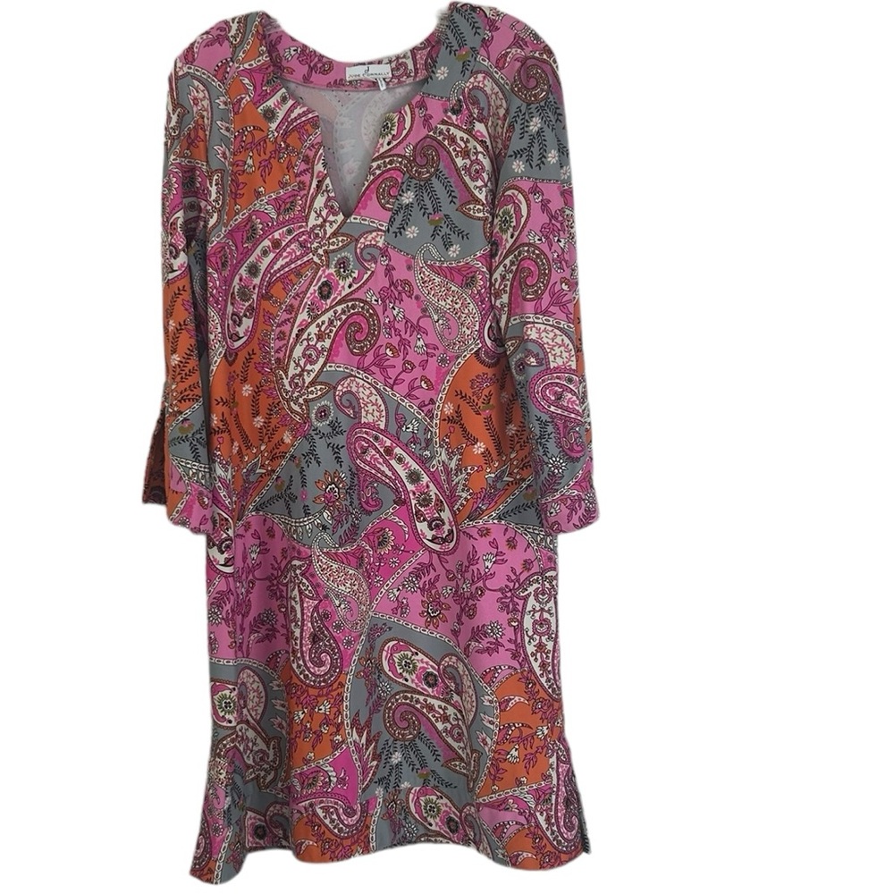 Jude Connally Women's SZ XL Megan Tunic Dress Paisley USA Business Contemporary